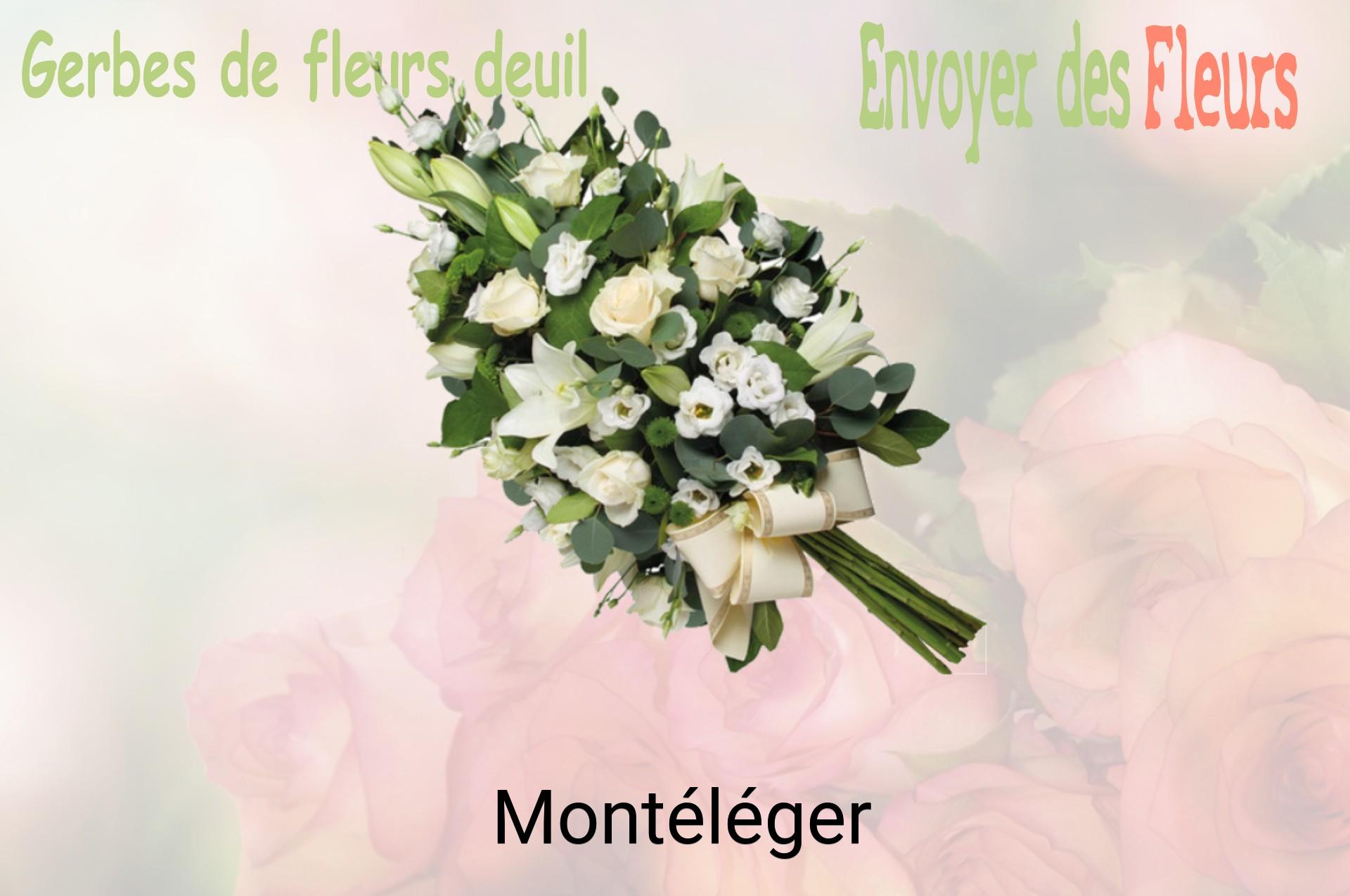 Gerbe de fleurs de deuil livrée à Montéléger